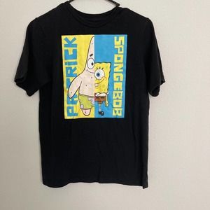 Nickelodeon Black T-shirt Spong Bob Sz XL (14-16) pré-owned